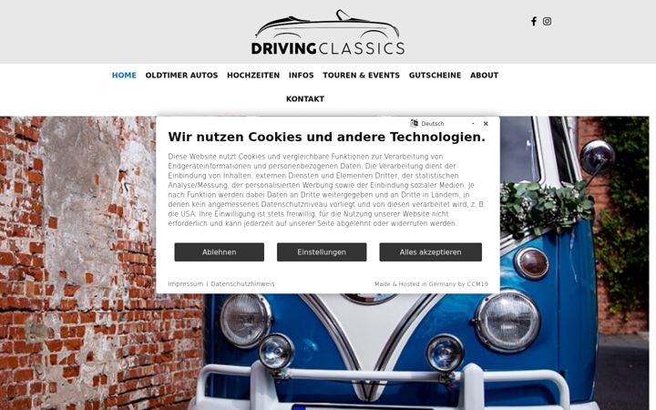 Screenshot of drivingclassics.de