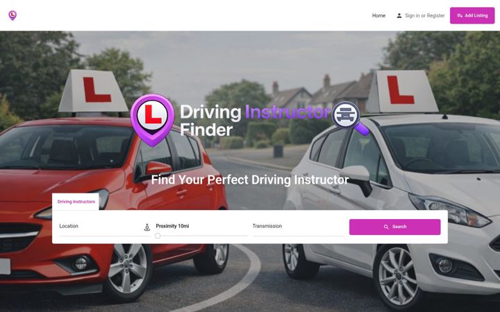 Screenshot von drivinginstructorfinder.co.uk
