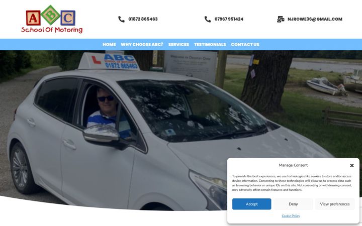 Skærmbillede af drivinginstructorintruro.co.uk