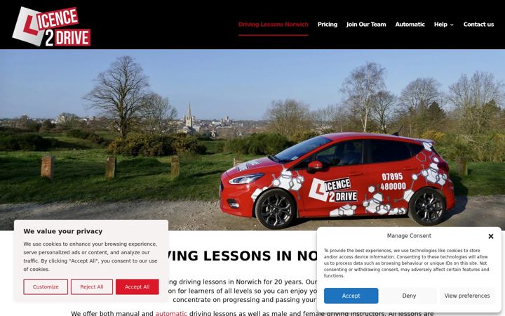 Screenshot von drivinglessonsnorwich.co.uk