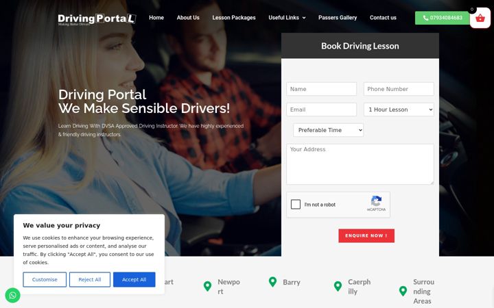 Screenshot von drivingportal.co.uk