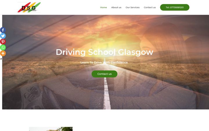 Screenshot of drivingschoolinglasgow.com
