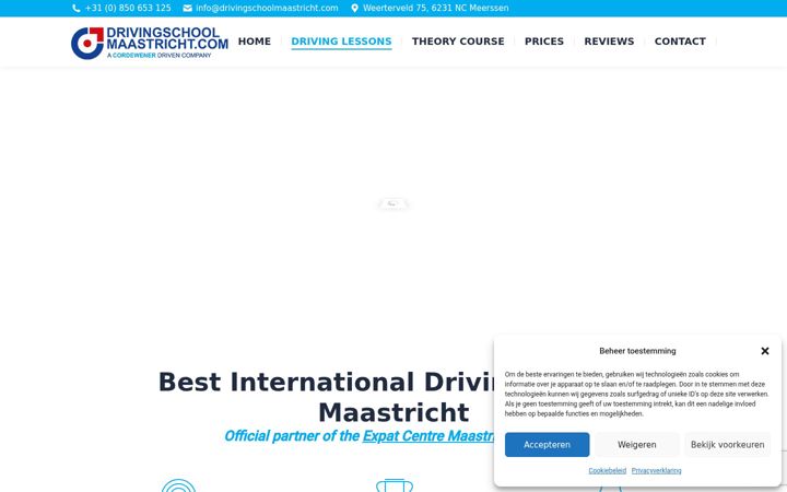 Screenshot of drivingschoolmaastricht.com