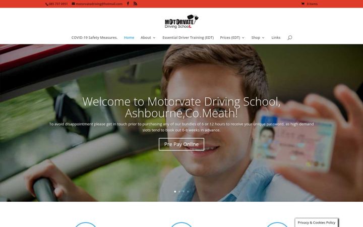 Screenshot of drivingschoolmeath.com