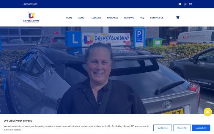 Screenshot di drivingschoolnijmegen.nl