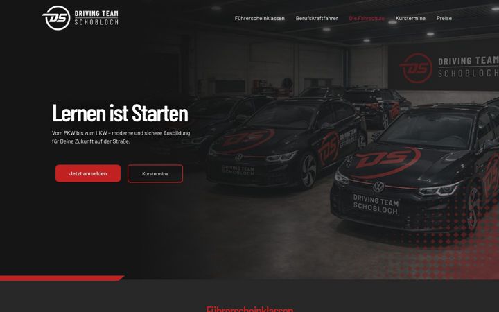 Screenshot of drivingteam-schobloch.de