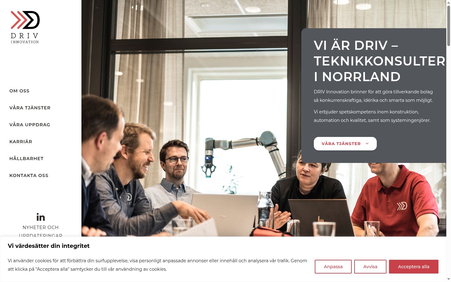 Screenshot des Einwilligungsbanners vor jeglicher Interaktion
