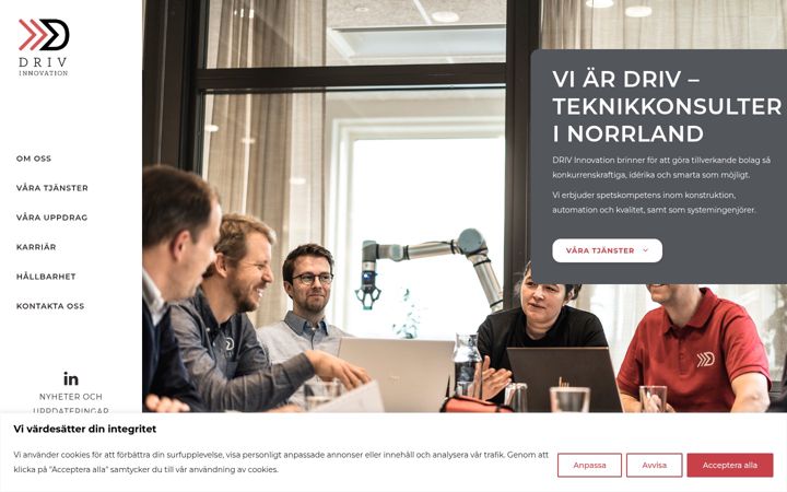 Screenshot von drivinnovation.se
