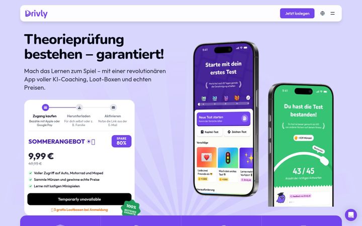 Screenshot of drivly.com