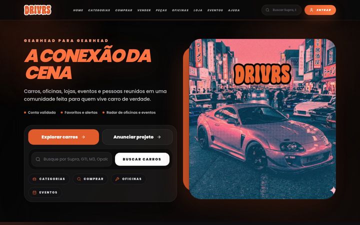 Screenshot von drivrs.com.br