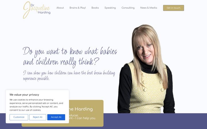 Screenshot of drjacquelineharding.com
