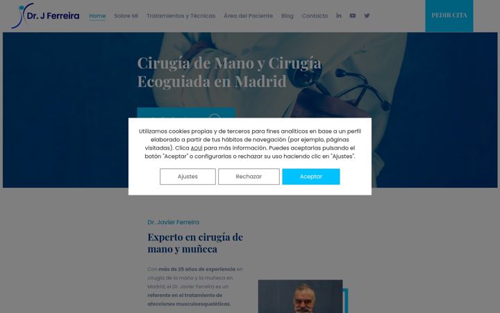 Screenshot of drjavierferreira.com