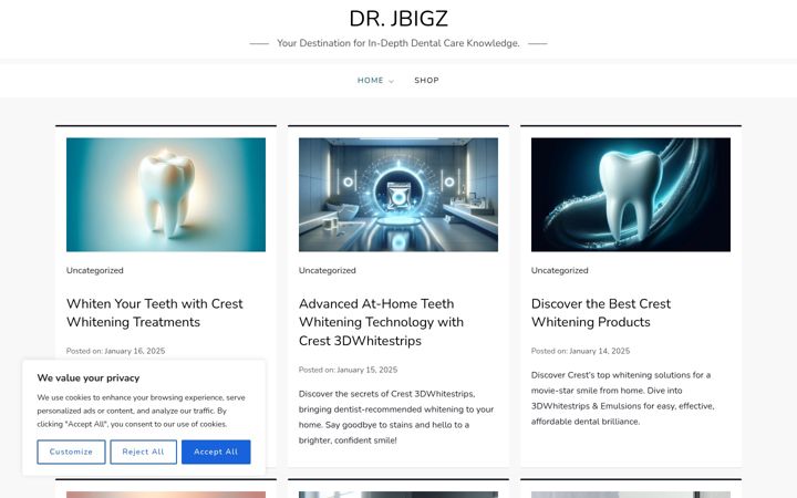 Screenshot of drjbigzhub.com