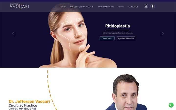 Screenshot von drjeffersonvaccari.com.br