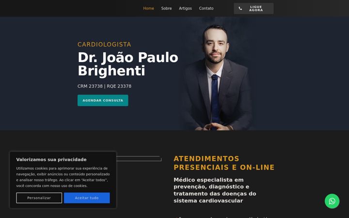 Screenshot von drjoaobrighenti.com.br