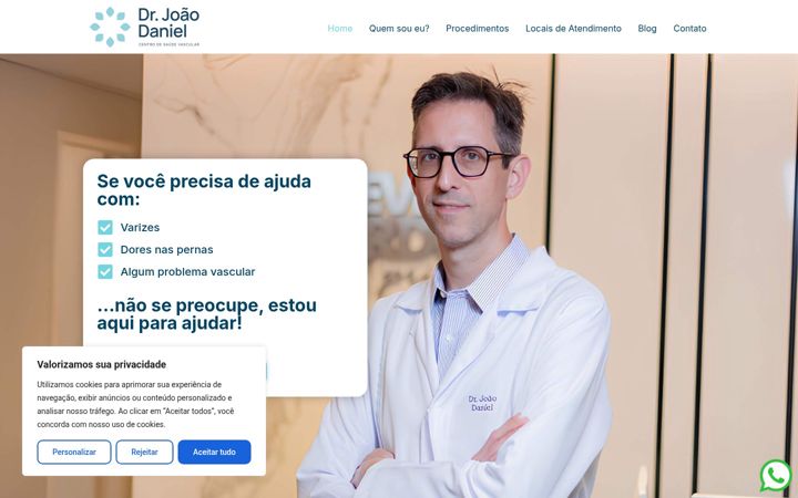 Screenshot von drjoaodanielvascular.com.br