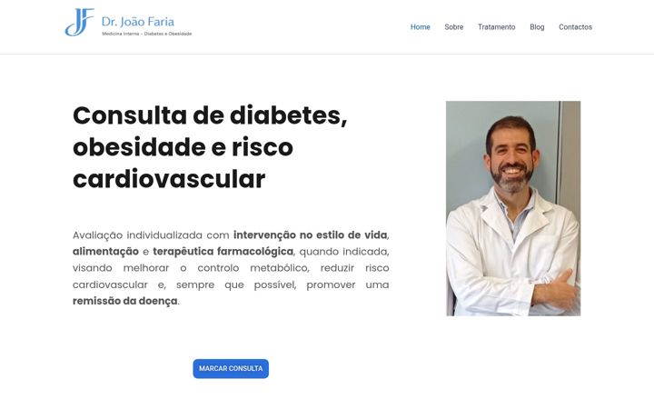 Screenshot of drjoaofaria.com