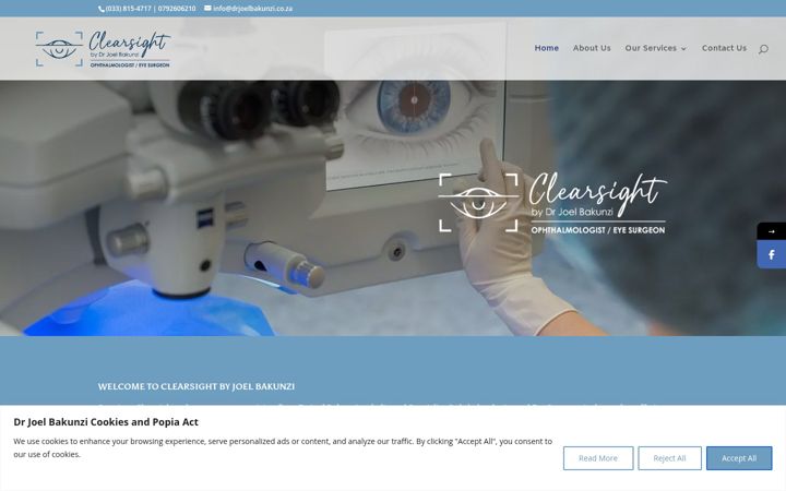 Screenshot di drjoelbakunzi.co.za