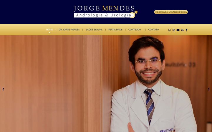 Screenshot stránky drjorgemendes.com.br