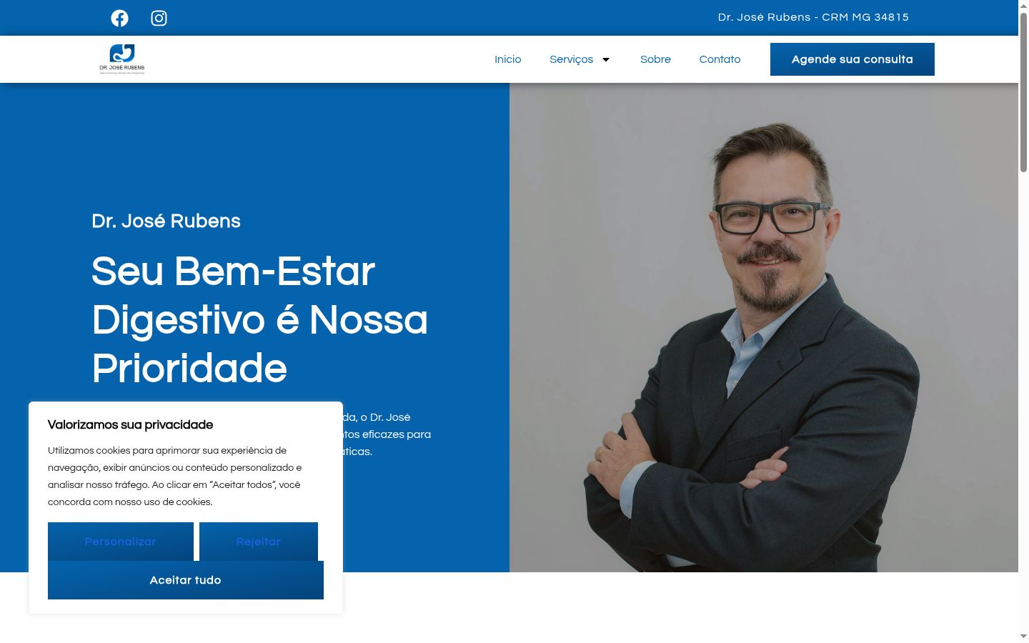 Snímka obrazovky banera súhlasu zobrazeného pred akoukoľvek interakciou
