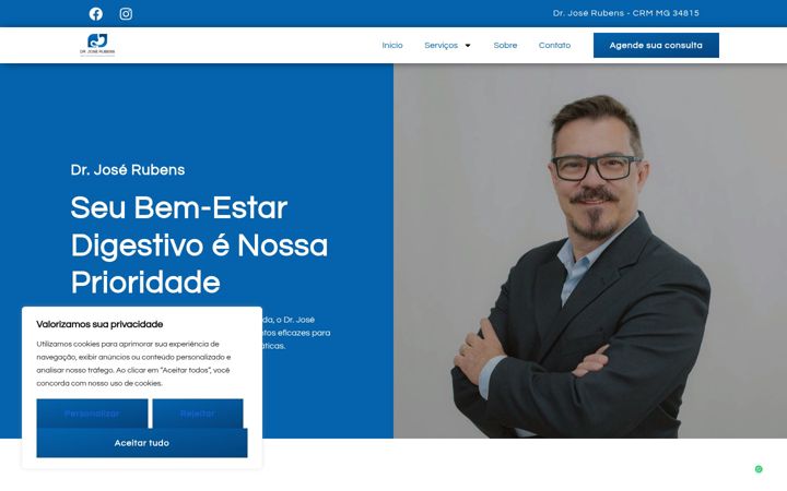 Screenshot stránky drjoserubens.com.br