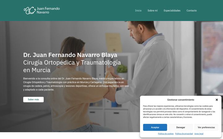 Screenshot of drjuanfernandonavarro.com