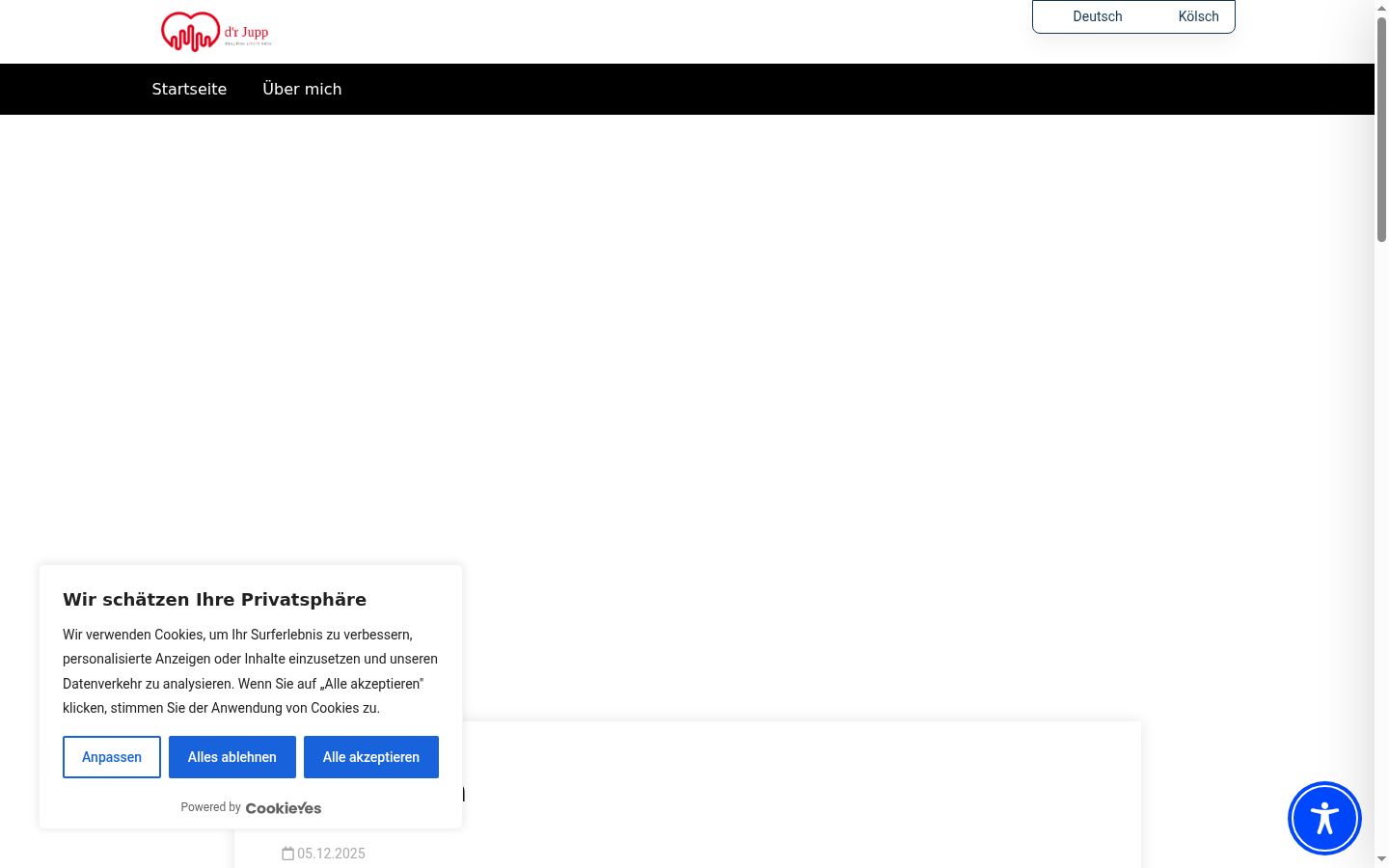 Screenshot van de toestemmingsbanner zoals getoond vóór enige interactie