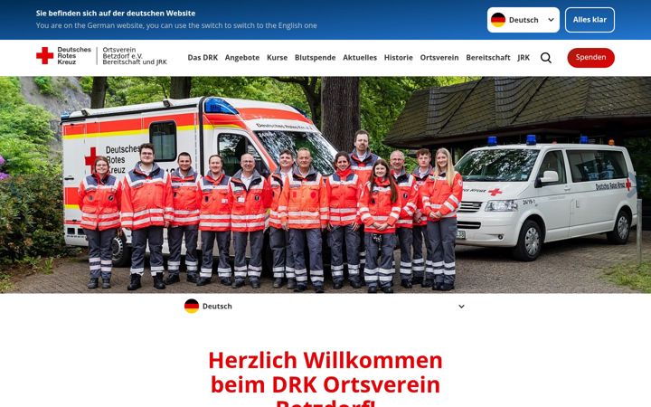 Zrzut ekranu drk-betzdorf.de