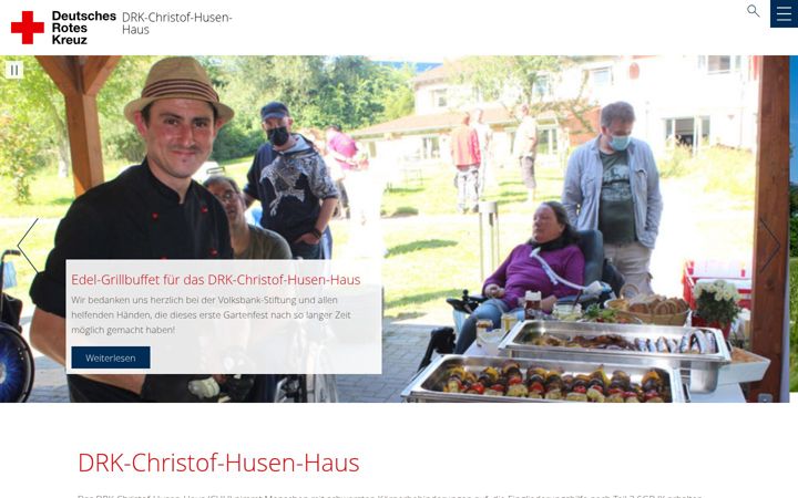 Zrzut ekranu drk-christof-husen-haus.de