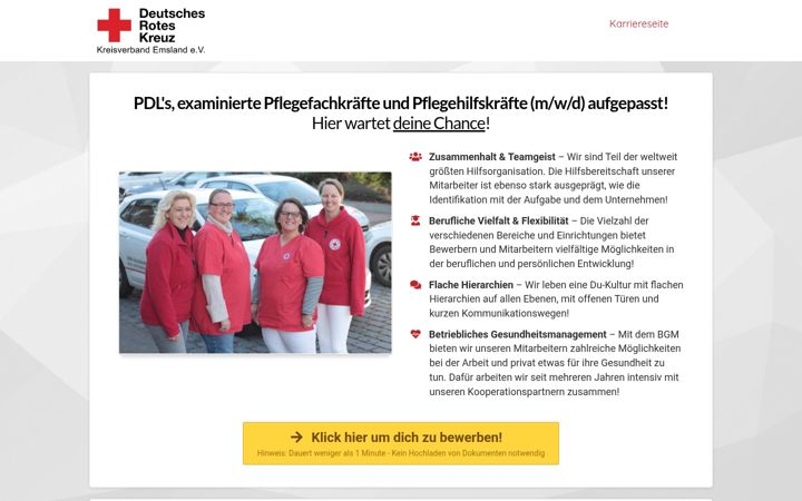 Screenshot of drk-emsland-karriere.com