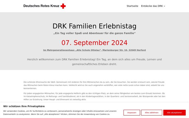 Snimka zaslona za drk-familien-erlebnis-tag.de