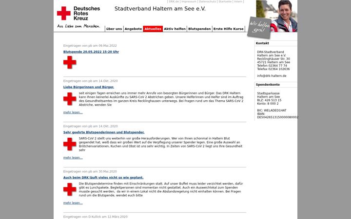 Snimka zaslona za drk-haltern-am-see.de