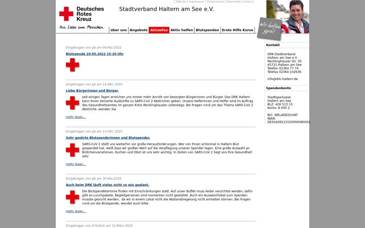Snimka zaslona za drk-haltern.de