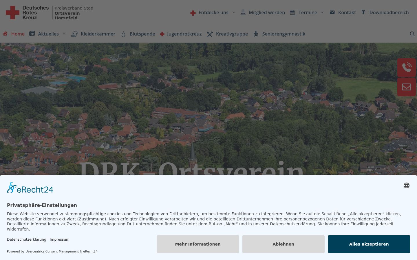 Snimka zaslona bannera za privolu prikazanog prije bilo kakve interakcije