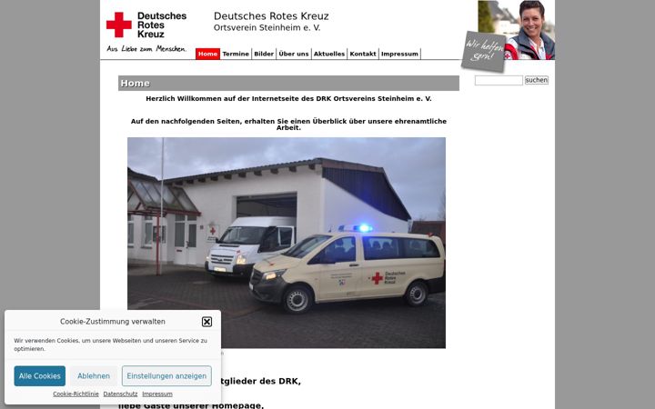 Kuvakaappaus sivustosta drk-ortsverein-steinheim.de