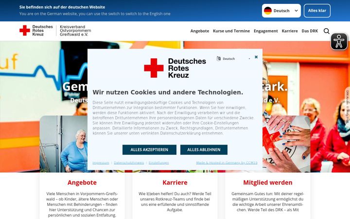 Kuvakaappaus sivustosta drk-ovp-hgw.de