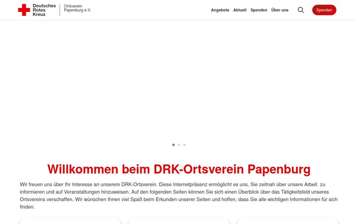 Kuvakaappaus sivustosta drk-papenburg.de