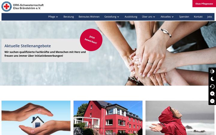 Kuvakaappaus sivustosta drk-schwesternschaft-flensburg.info