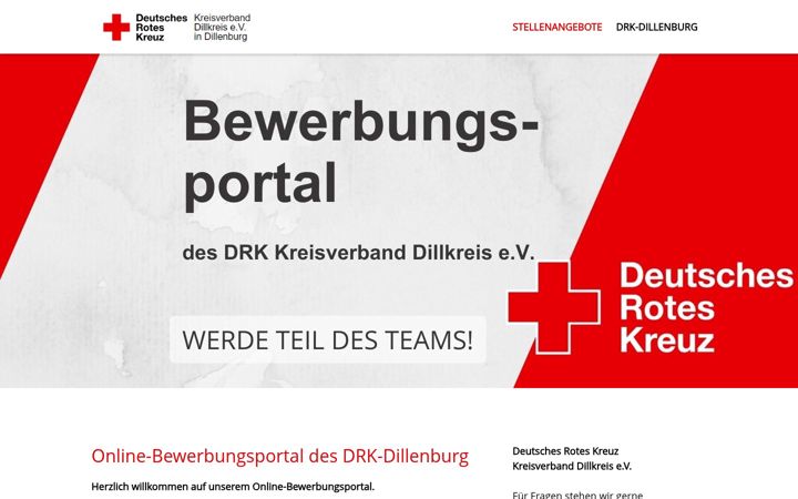 Screenshot of drk-stellenangebote.de