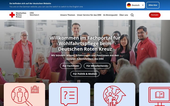 Screenshot of drk-wohlfahrt.de
