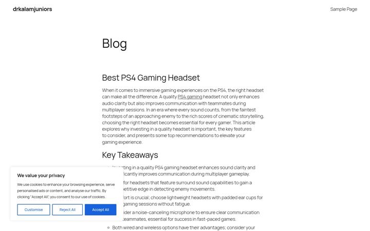Screenshot of drkalamjuniors.com