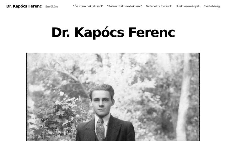 Screenshot of drkapocsferenc.hu