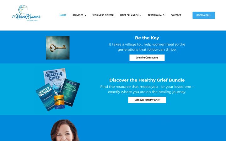 Screenshot of drkarenkramer.com