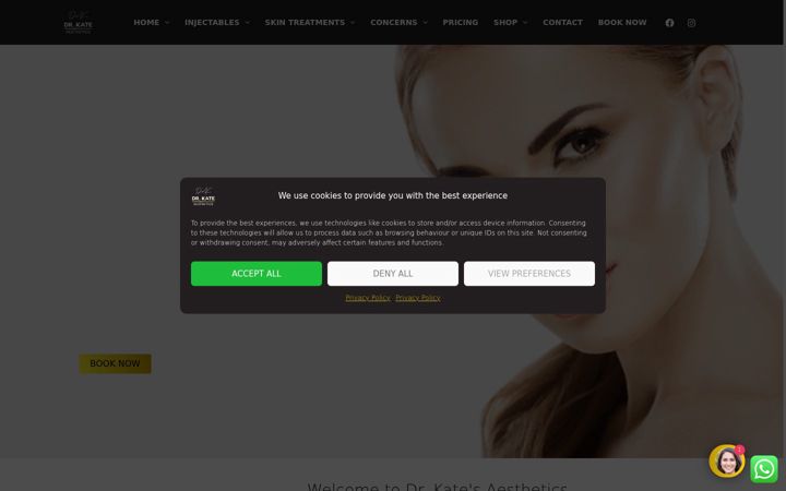 Screenshot di drkateaesthetics.co.uk