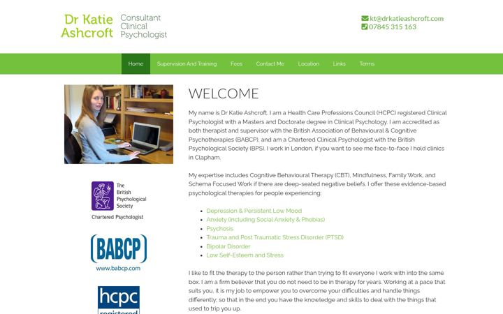 Screenshot of drkatieashcroft.com