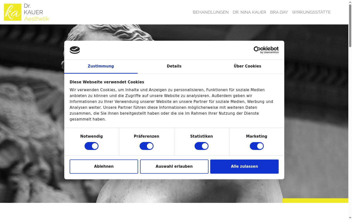 Screenshot tal-banner tal-kunsens muri qabel kwalunkwe interazzjoni
