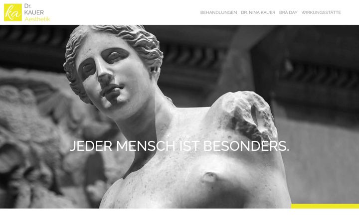 Screenshot of drkauer-aesthetik.de
