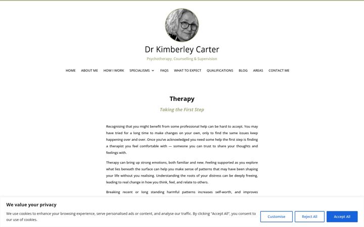Screenshot di drkimberleycarter.co.uk