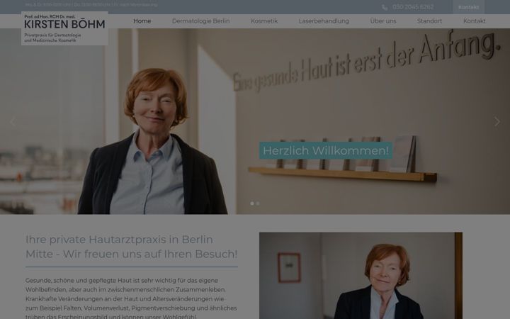 Kuvakaappaus sivustosta drkirstenboehm.de