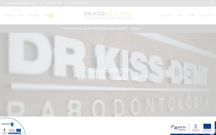 Screenshot of drkiss-dent.hu